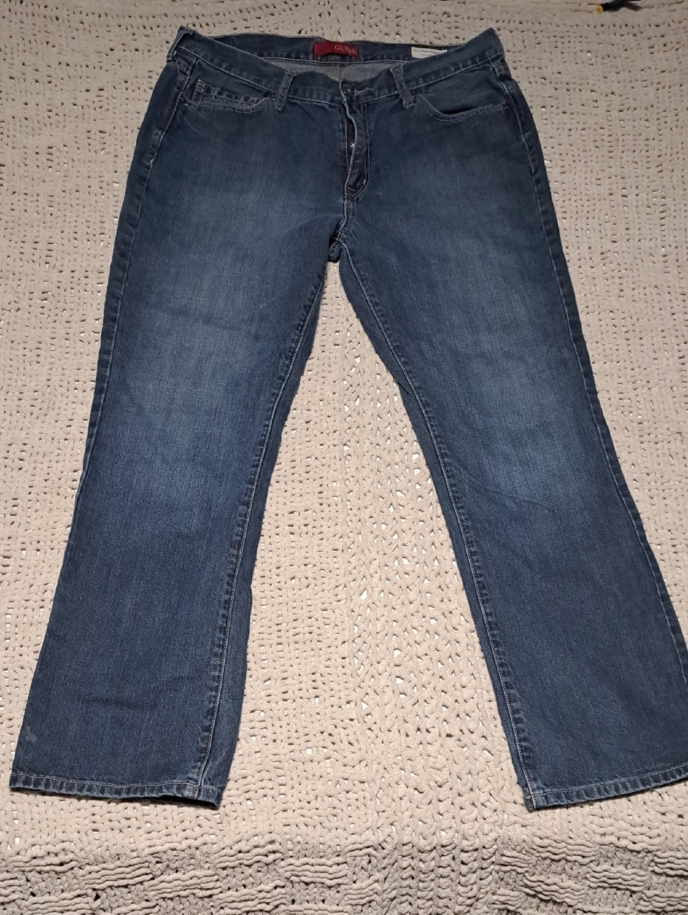 Guess Men's Straight Jeans in Dark Blue Wash